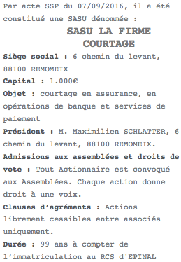 sasu la ferme courtage